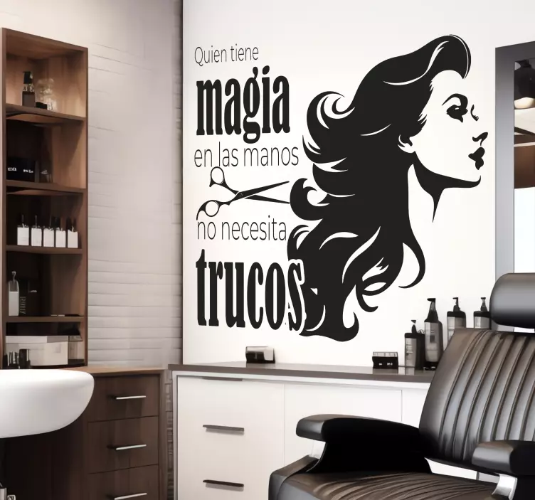 Vinilo pared "Quien tiene magia no necesita trucos" en español se - TenVinilo