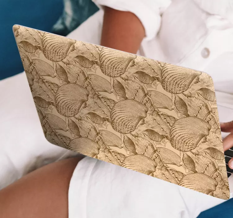 Vinilo para portátil con diseño de conchas - TenVinilo