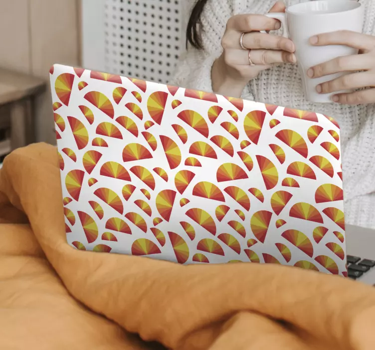 Vinilo para portátil figuras geométricas vibrantes - TenVinilo