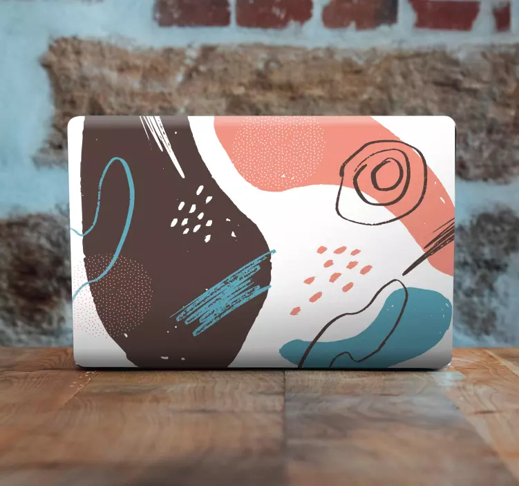 Vinilo para portátil formas abstractas coloridas - TenVinilo