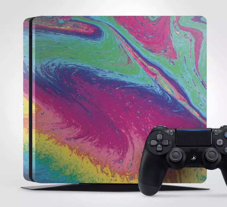 Vinilo PS4 Arcoiris de mármol - TenVinilo