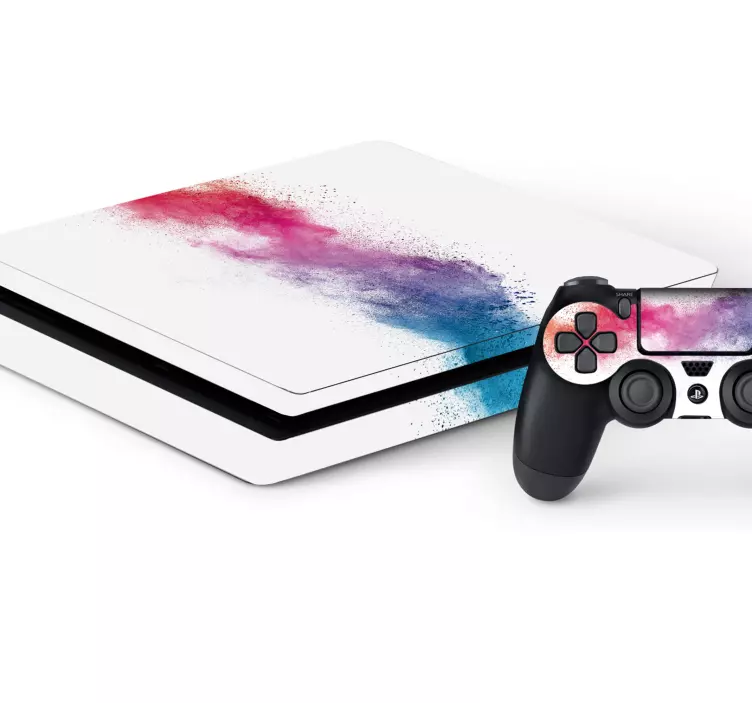 Vinilo para PS4 mancha splatter - TenVinilo