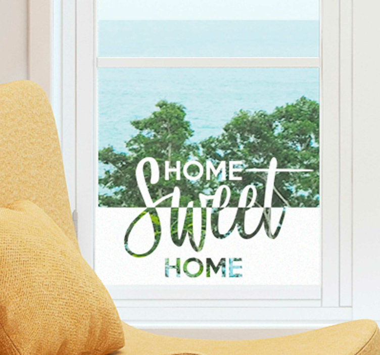 Vinilo para cristal ventana home sweet home - TenVinilo