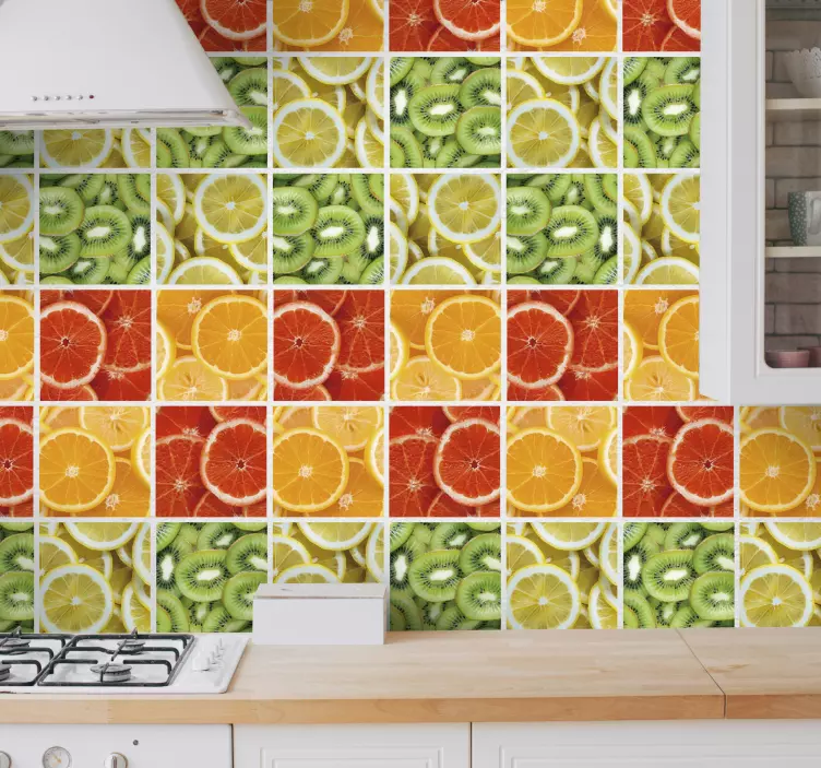 Azulejos adhesivos Frutas Cítricas - TenVinilo