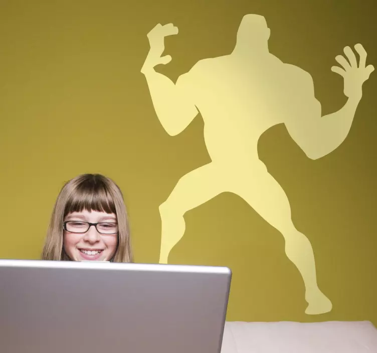 Vinilo personaje figura de silueta heroica - TenVinilo