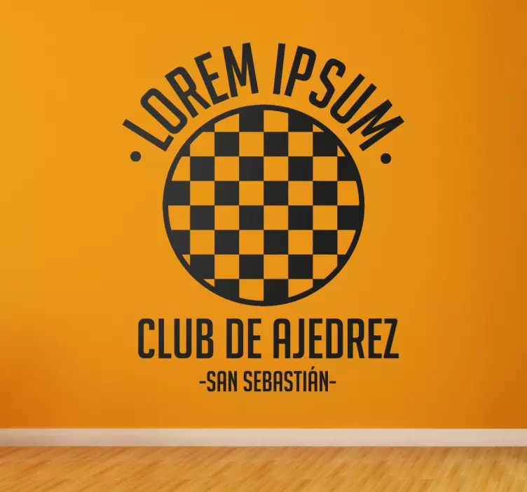 Vinilo personalizable club ajedrez - TenVinilo