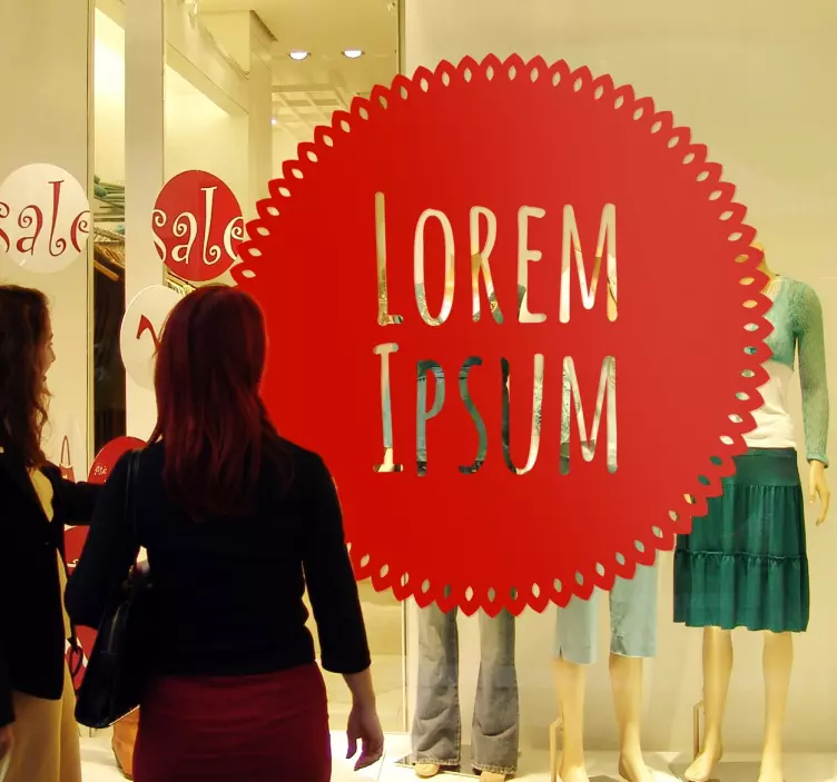 Vinilo personalizable letrero circular - TenVinilo