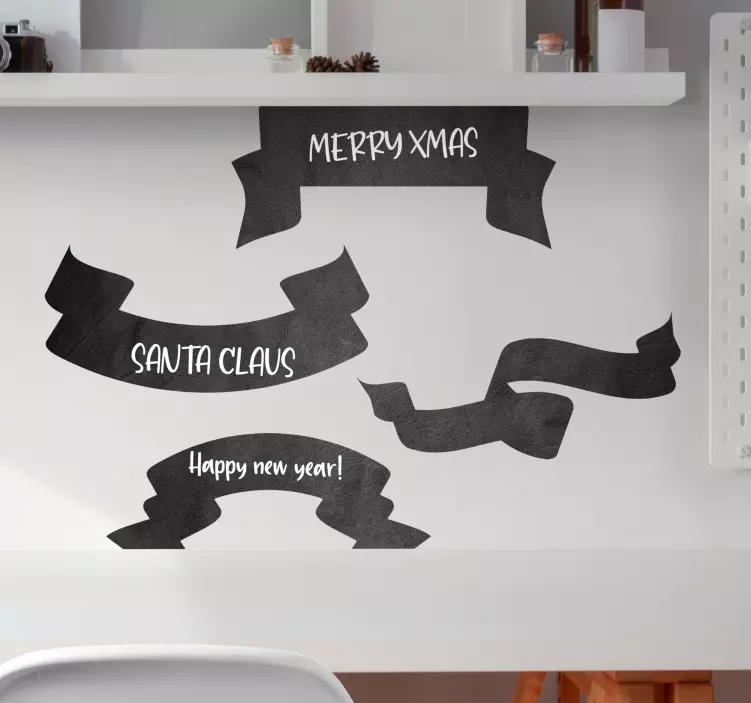 Vinilo pizarra conjunto de pancartas festivas - TenVinilo