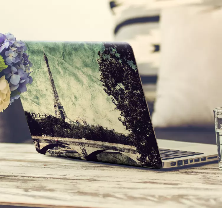 Vinilo portátil foto vintage París - TenVinilo
