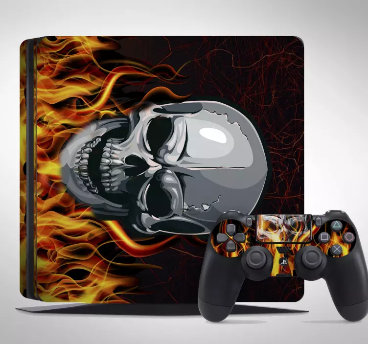 Vinilo PS4 calavera - TenVinilo