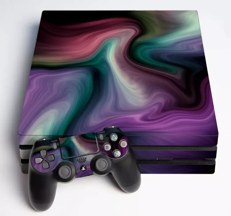 Vinilo PS4 patrones coloridos arremolinados - TenVinilo