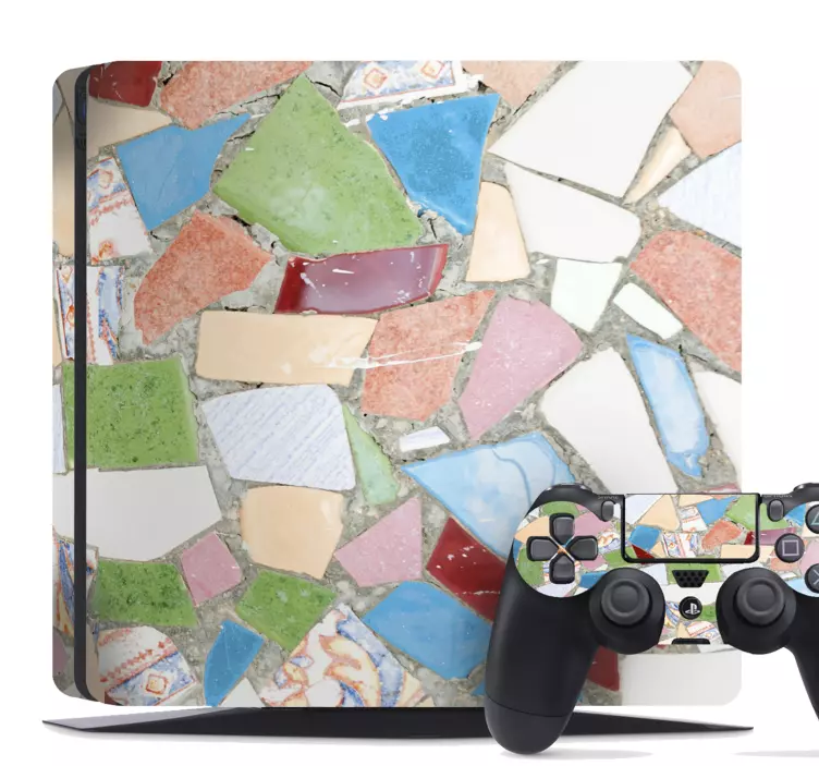 Vinilo PS4 patrones de colores de mosaico - TenVinilo