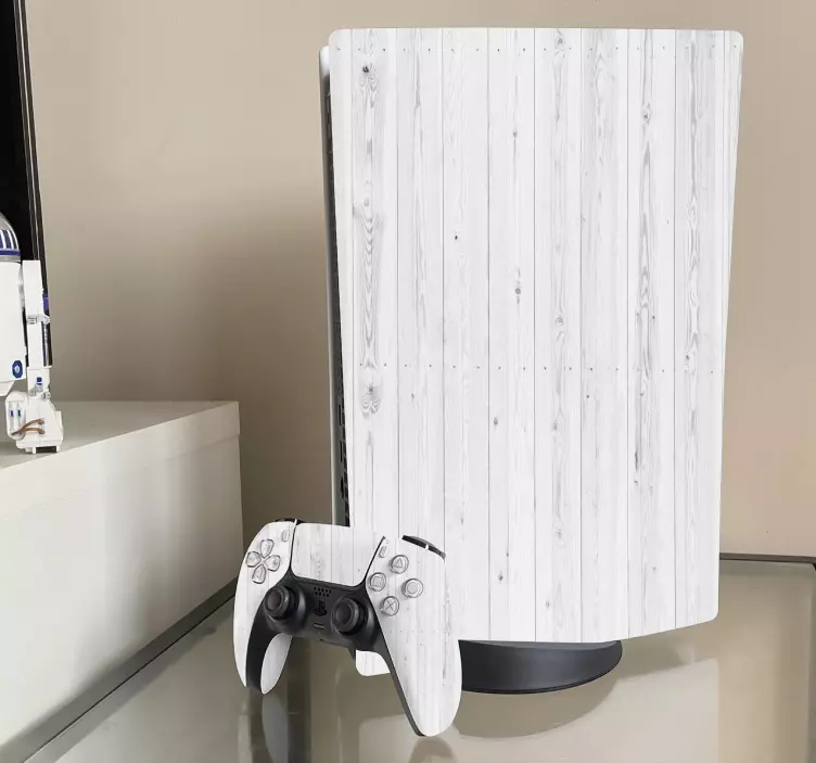 Vinilo ps5 acabado textura madera - TenVinilo