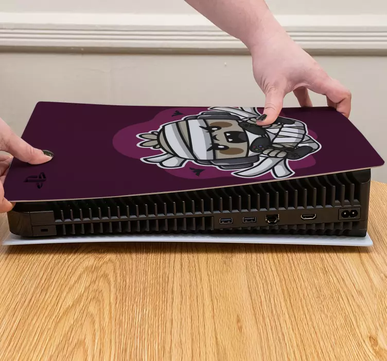 Vinilo ps5 diseño de controlador superhéroe - TenVinilo