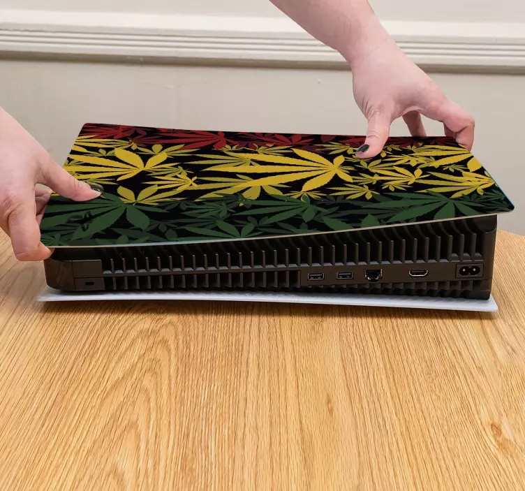 Vinilo ps5 envoltura de diseño frondoso - TenVinilo