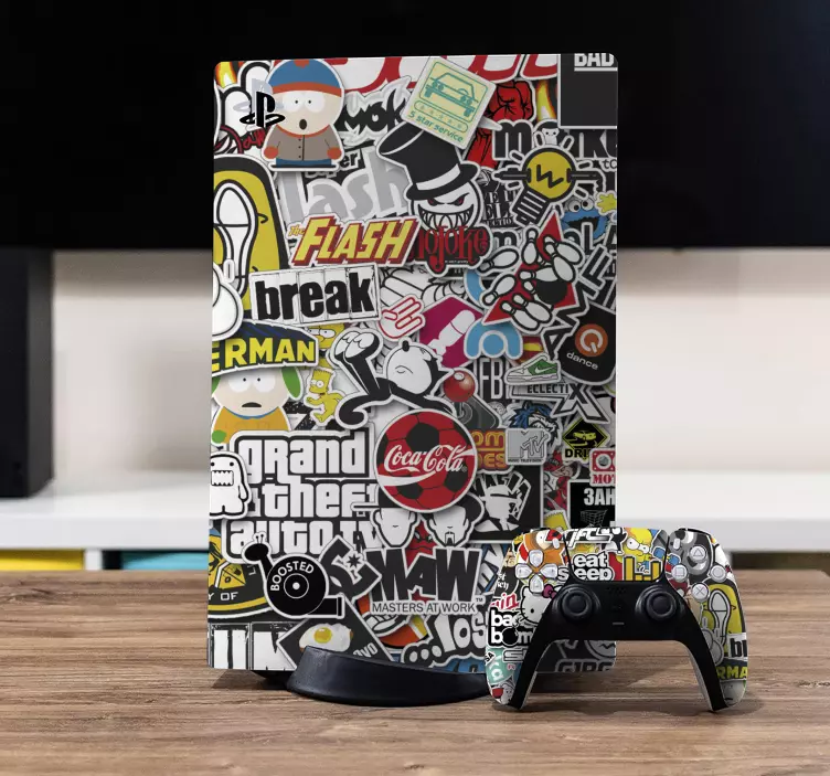 Skin PS5 sticker bomb - TenVinilo