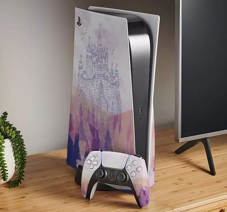 Vinilo ps5 tema fantasía de castillo - TenVinilo