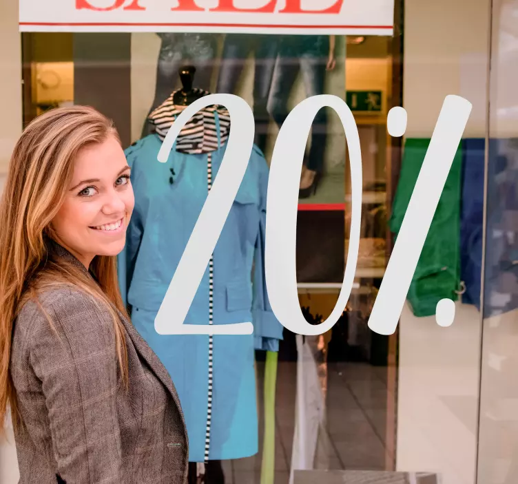 Vinilo rebajas pantalla de oferta descuento - TenVinilo