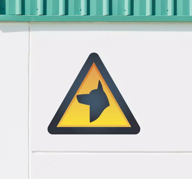 Vinilo señal de advertencia de perro - TenVinilo