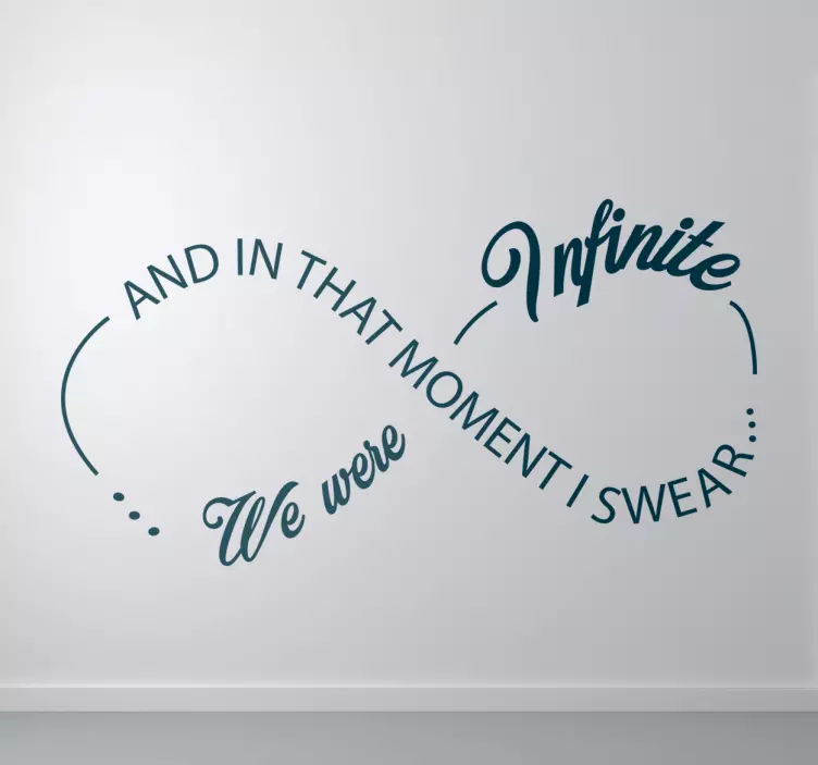 Vinilo símbolo infinito I swear - TenVinilo