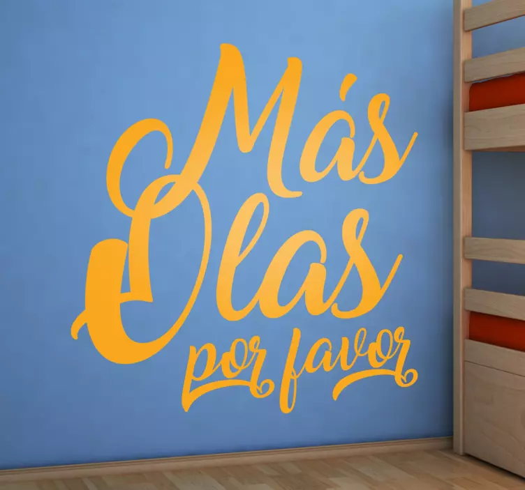 Vinilo surf más olas por favor - TenVinilo