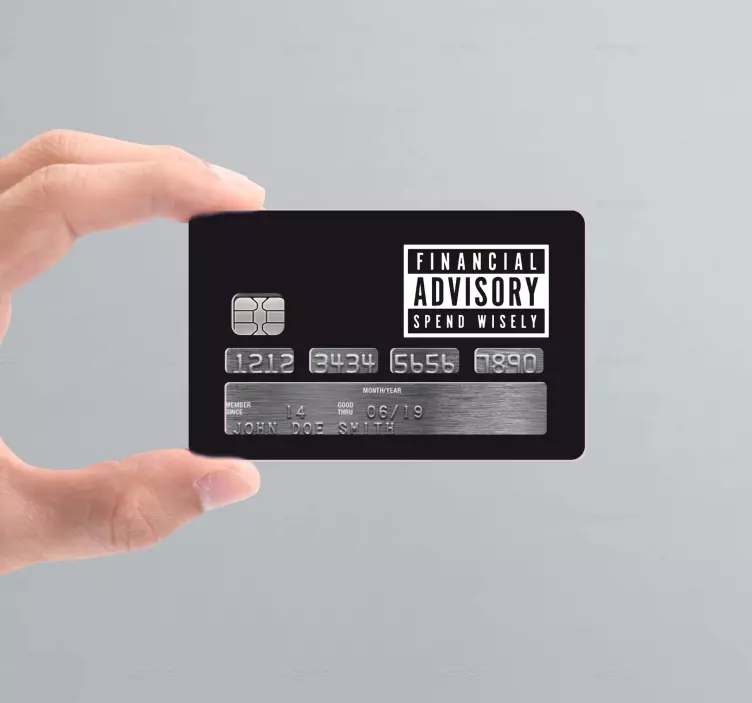 Vinilo tarjeta de crédito asesoramiento financiero - TenVinilo