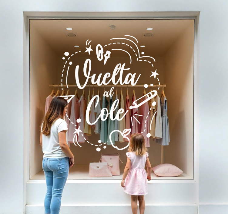 Vinilo texto de regreso a la escuela - TenVinilo