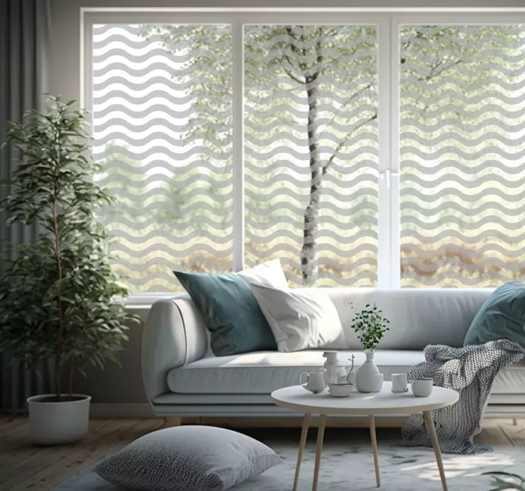 Vinilo para cristales ondas translúcidas - TenVinilo