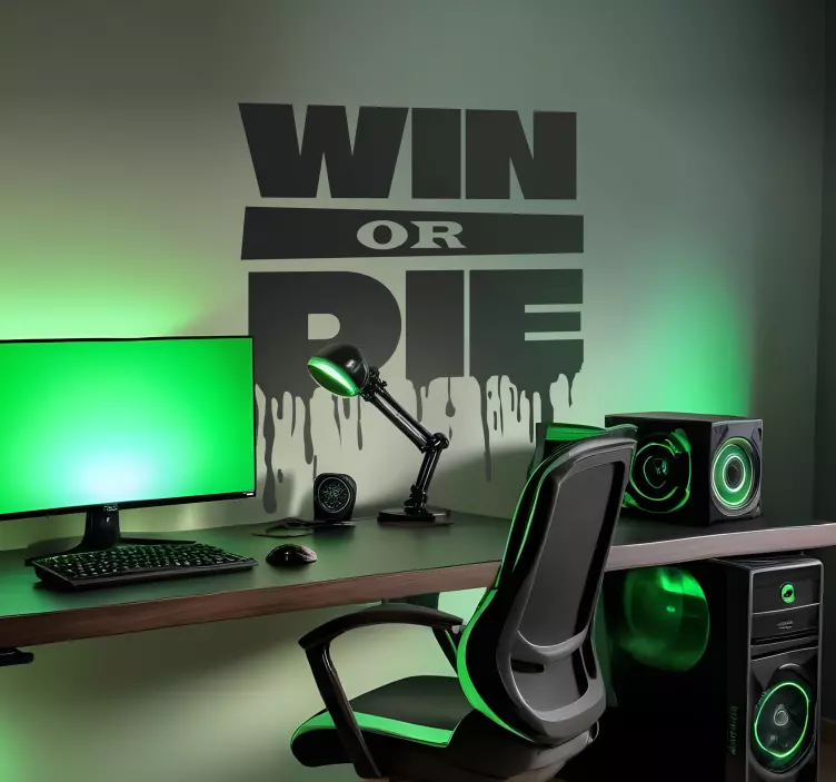 Pegatina videojuego ganar o morir - TenVinilo