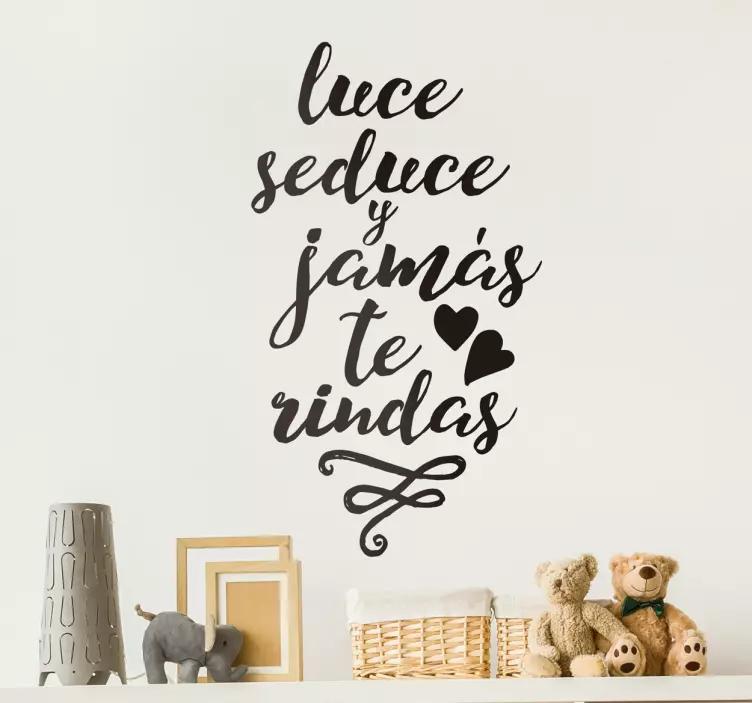 Vinilos de frases luce seduce pinup - TenVinilo