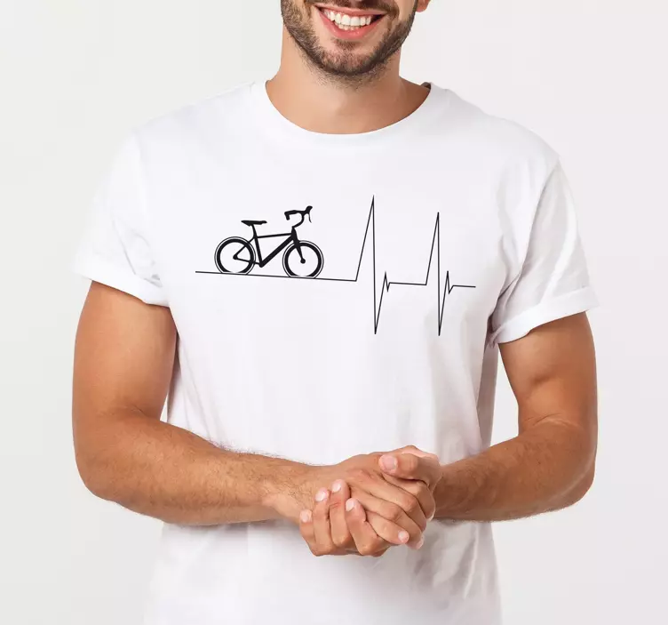 Camiseta personalizada bicicleta heartline - TenVinilo