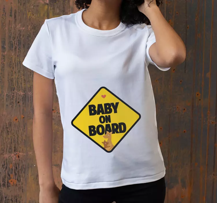 Camiseta bebé diseño a bordo - TenVinilo