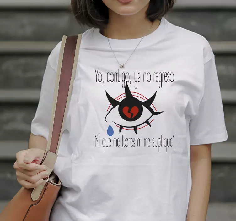 Camiseta personalizada contigo no regreso - TenVinilo