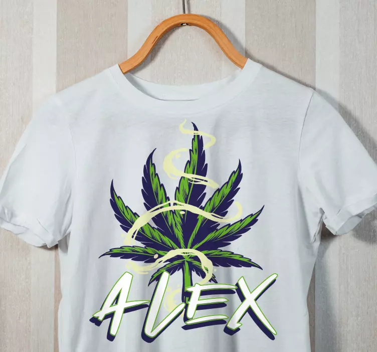 Camiseta de graffiti con ilustración de cannabis - TenVinilo