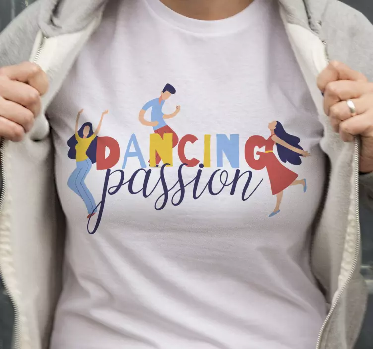 Camiseta personalizada de la pasión del baile - TenVinilo