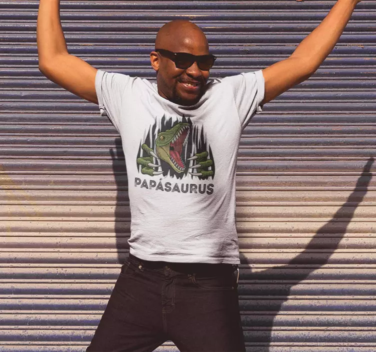 Camiseta para padres papasaurus - TenVinilo
