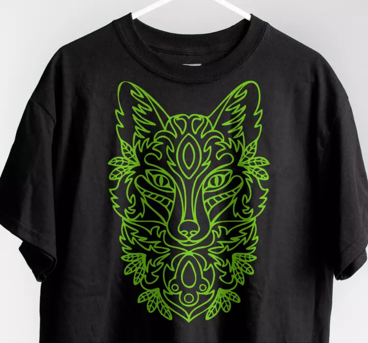 Camiseta personalizada fox line art - TenVinilo