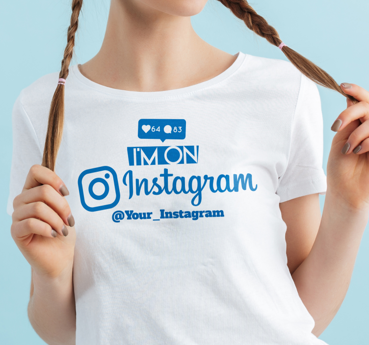 Camiseta juvenil cuenta Instagram personalizada - TenVinilo
