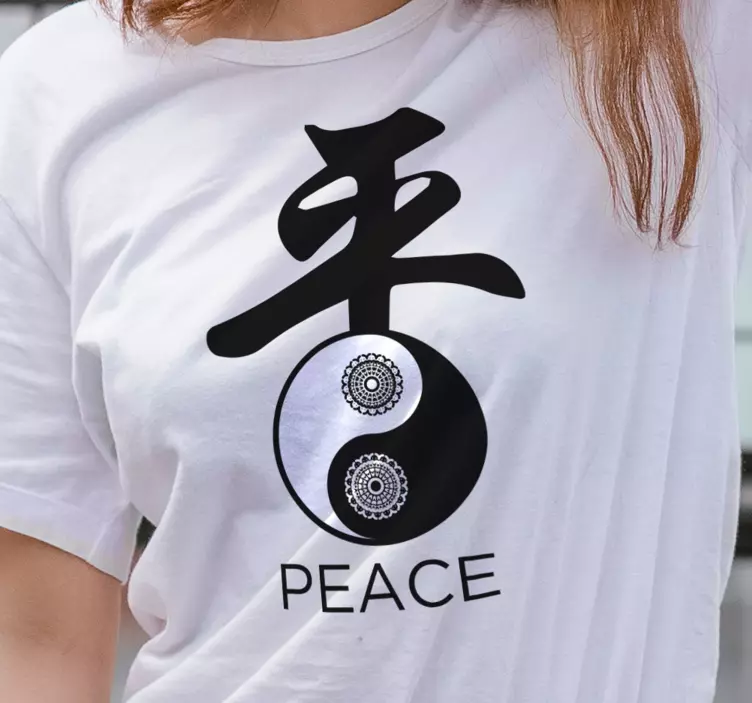 Camiseta paisley símbolo ying yang  - TenVinilo