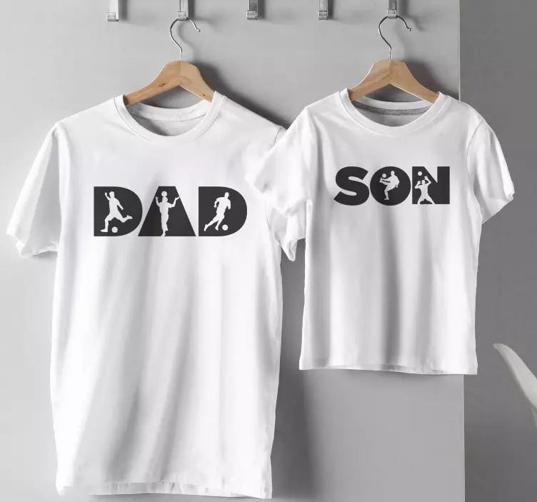 Camiseta padre e hijo Papa e hijo futbolistas - TenVinilo