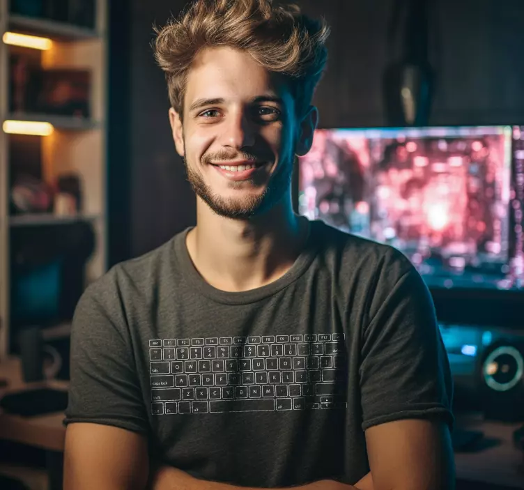 Camiseta teclas del teclado de computadora - TenVinilo