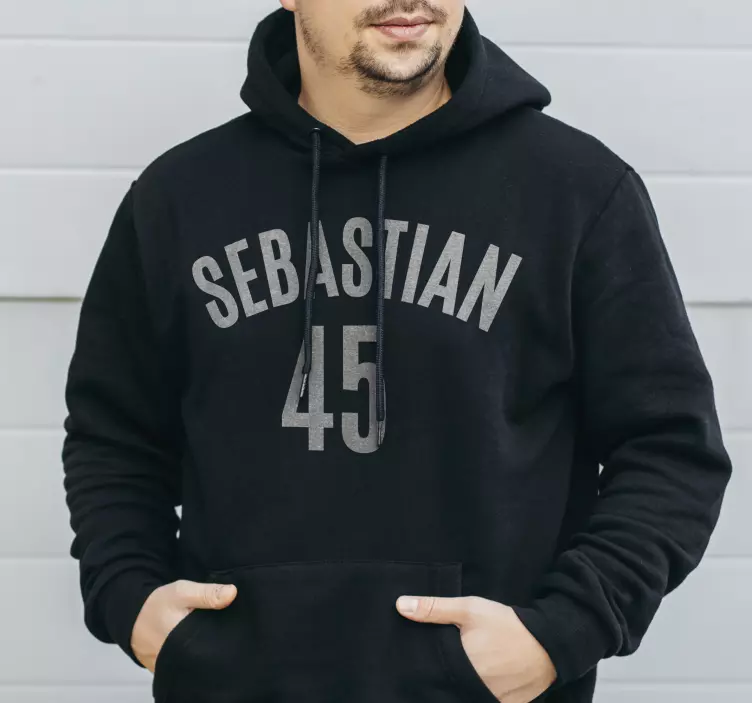 Sudadera personalizable Número - TenVinilo