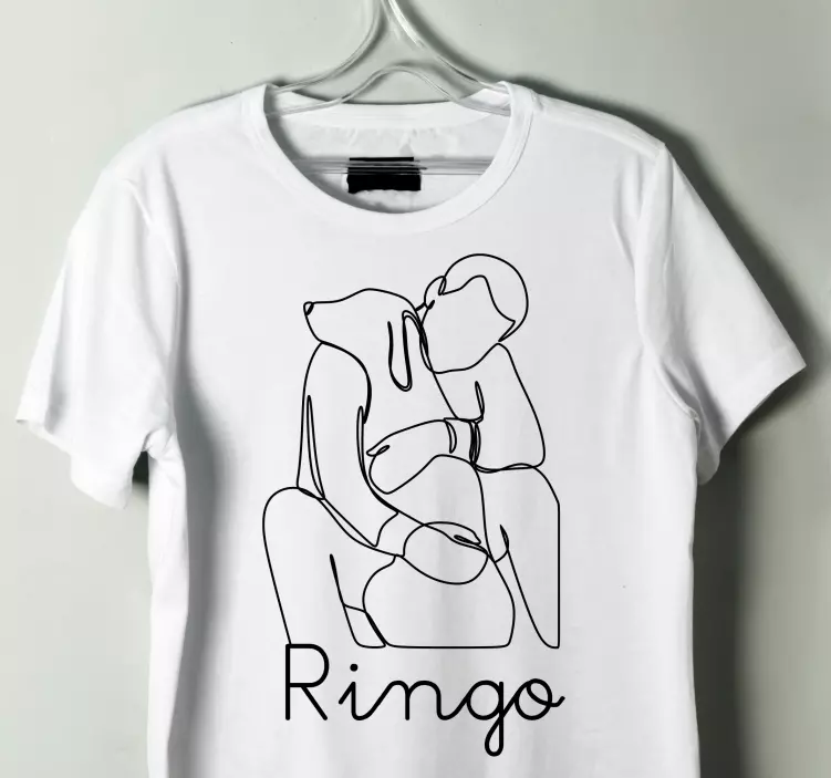 Camiseta vínculo con perro con nombre - TenVinilo