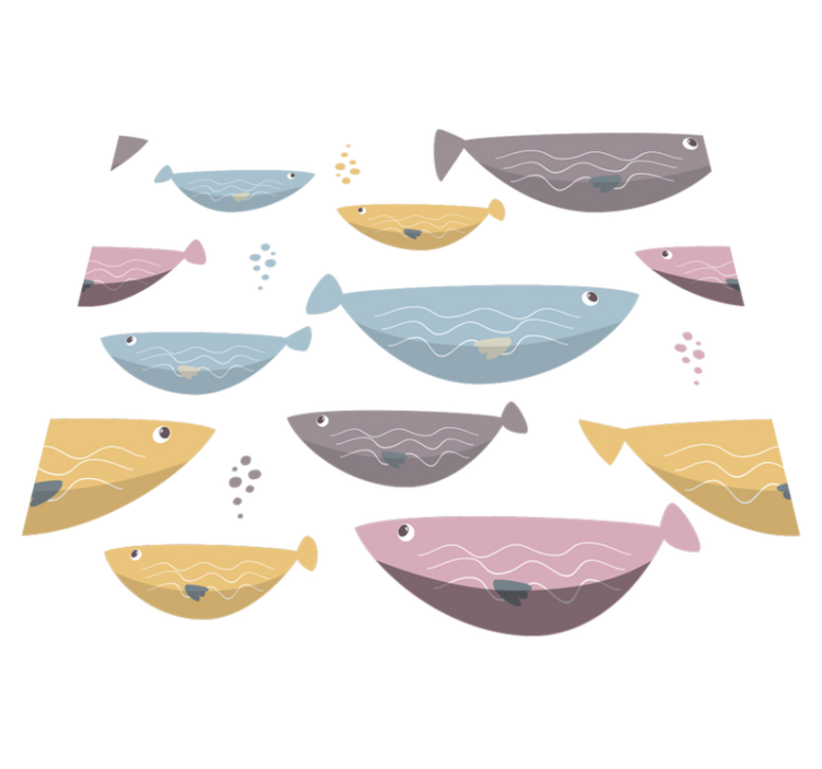 Alfombra vinílica animales peces de colores para niños - TenVinilo