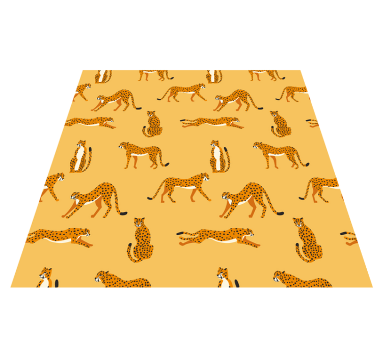 Alfombra vinílica animales leopardo amarillo - TenVinilo