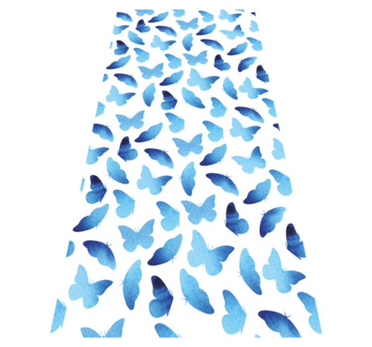 Alfombra vinílica animales mariposas pintadas - TenVinilo