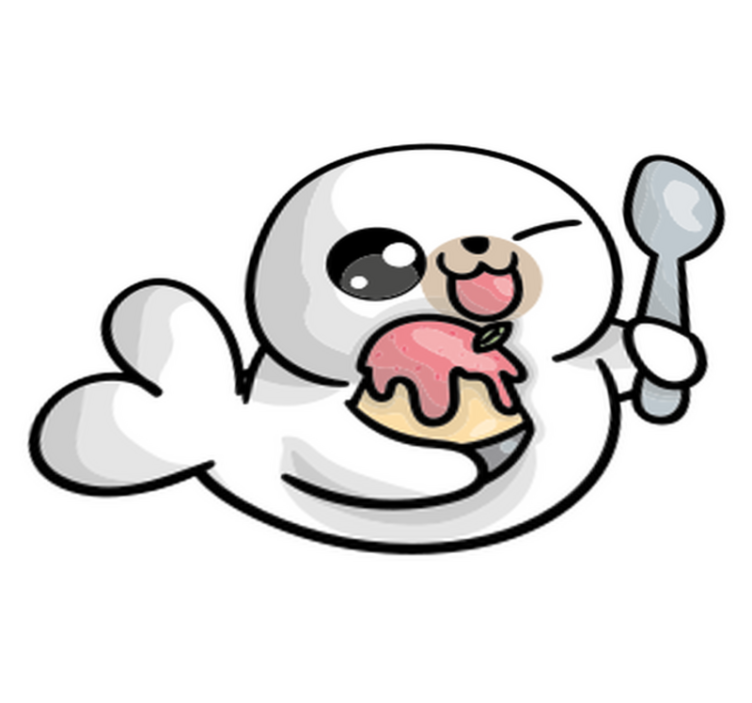 Alfombra vinílica animales foca bebé - TenVinilo