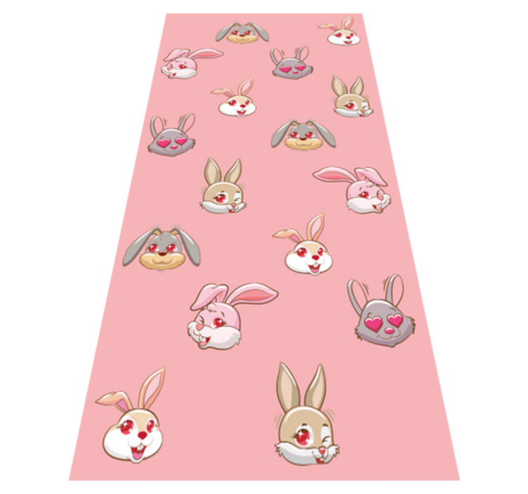 Alfombra vinílica animales conjunto de clipart de conejos - TenVinilo
