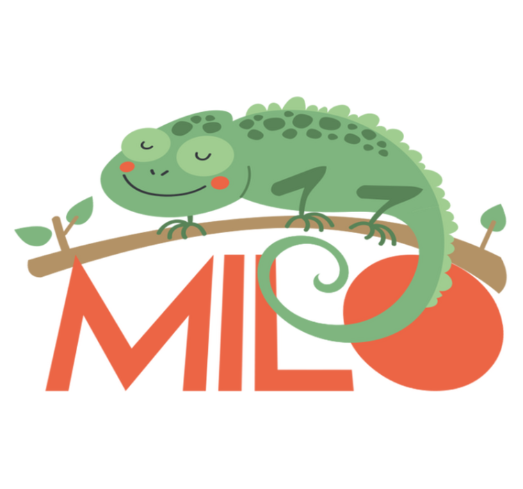 Alfombra vinílica animales camaleón con nombre - TenVinilo