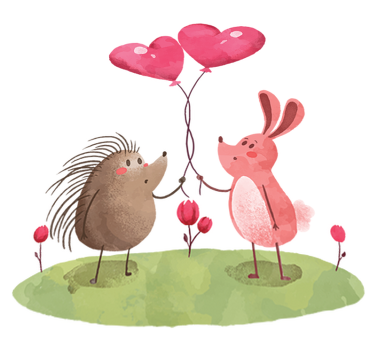 Alfombra vinílica animales compañeros animales adorables - TenVinilo